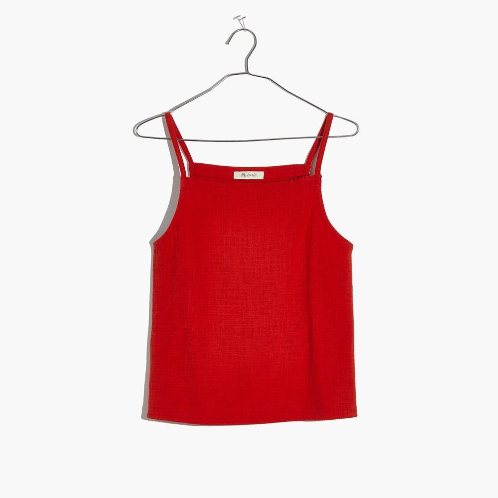 [NWT] Madewell Apron Top in Bright Red - Picture 2 of 8